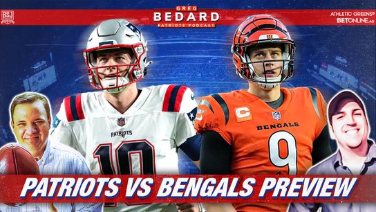 .@athleticgreens Podcast & Video: Bedard Patriots Pod - On Mac, Burrow and confidence in what's around you taken at BSJ Headquarters (Patriots)